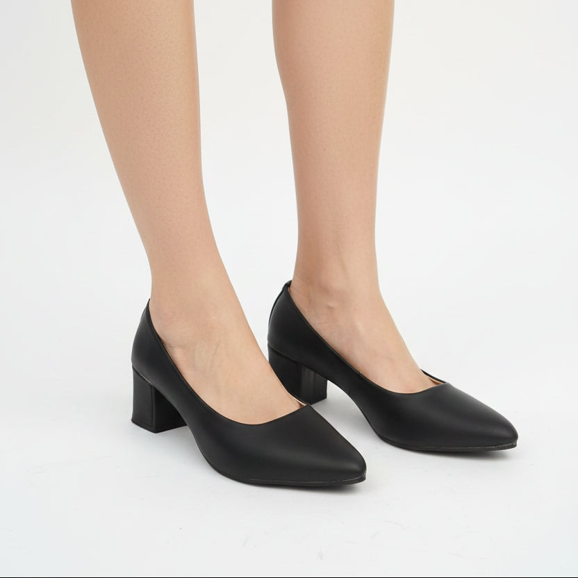 WOMEN BLACK COURT SHOES N269