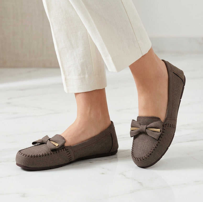 WOMEN BROWN MOCASSINS H0206