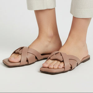 Brown sandal on a white background